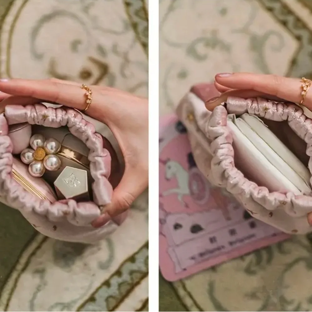 Elegant Pink Velvet Clutch with Star Accents
